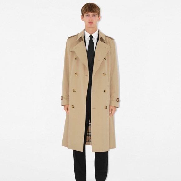 Burberry Other - Vintage Burberry Tan Nova Check Plaid Lined Double Breasted Tie Trench Coat